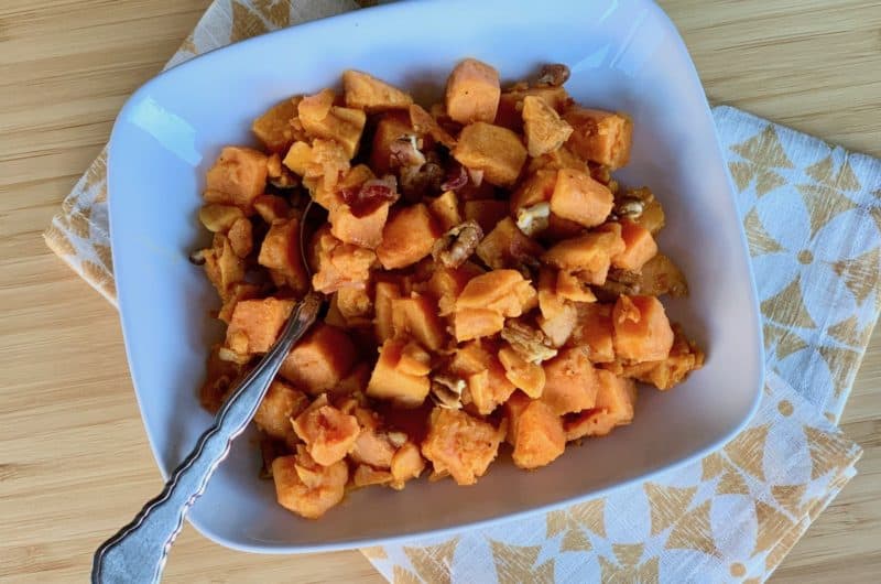 Sweet Potatoes with Bacon and Pecans