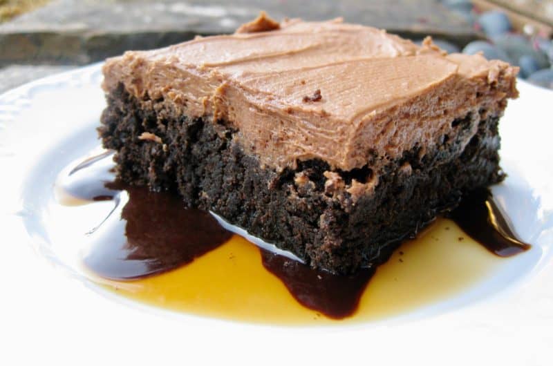 Mexican Hot Chocolate Iced Brownies
