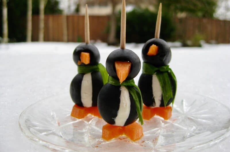 Penguins in the Snow