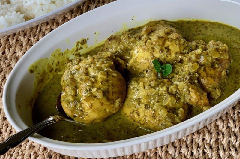 Slow-Cooked Green Chicken Masala