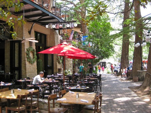 Along the Riverwalk in San Antonio, Texas.