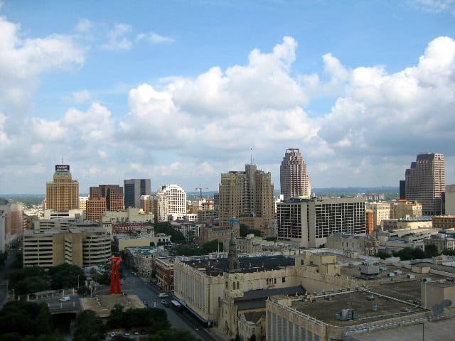 Skyline of San Antonio, Texas.