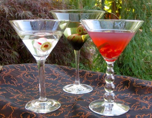 Radish Eyeballs and Sakétini Cocktails