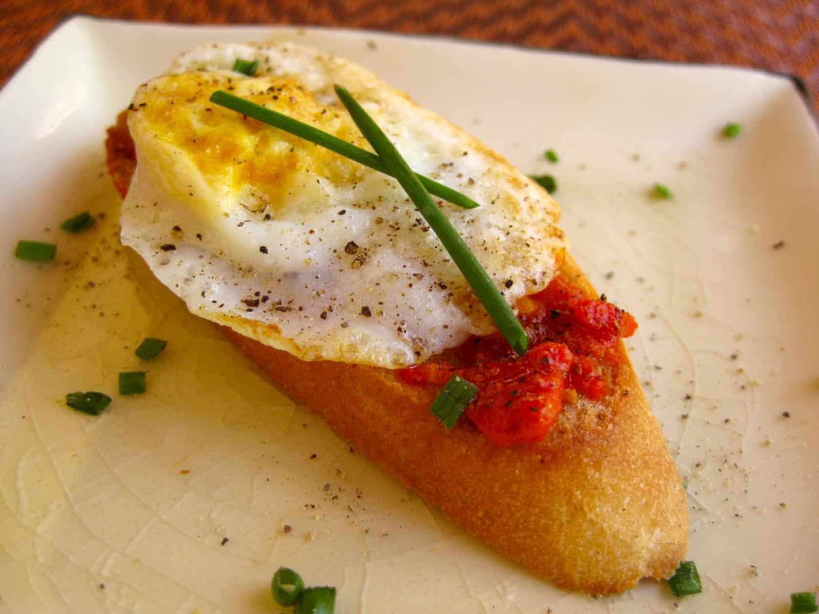 Farmer’s Market Quail Egg Bruschetta