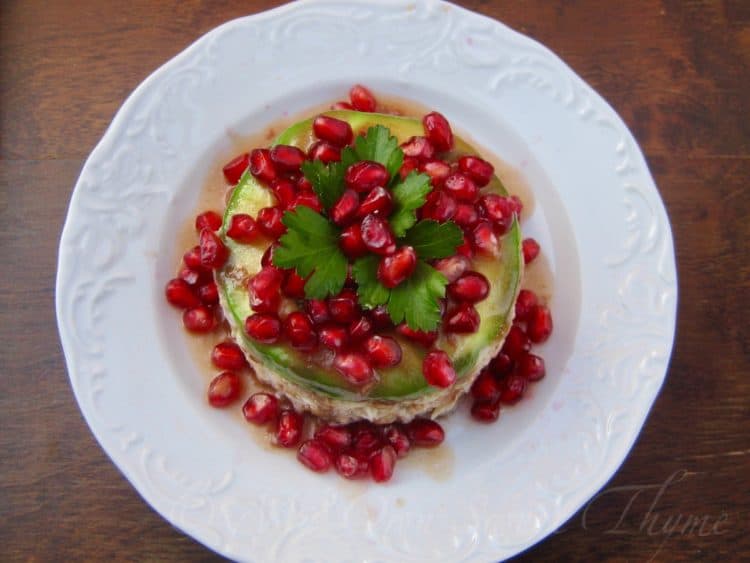 Crab and Avocado Salad with Pomegranate Arils