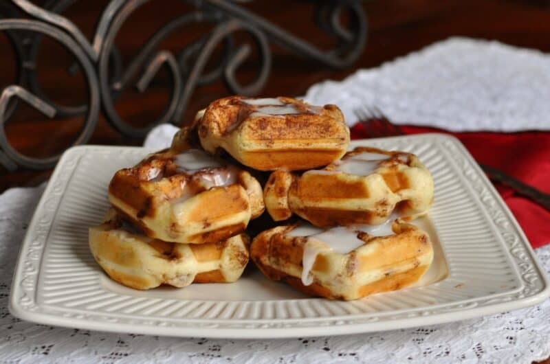 Sweet and Sassy Cinnamon Roll Waffles