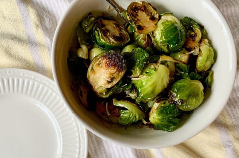 Pan-Roasted Parmesan Sprouts
