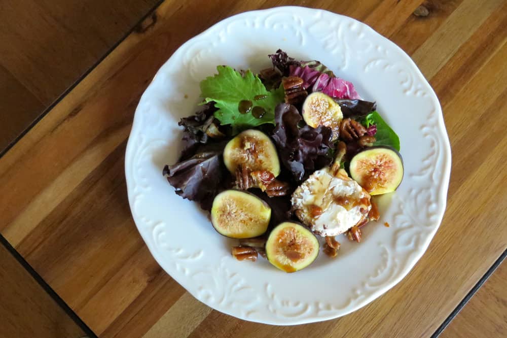 Fig Salad Dressed in Honey and Balsamic Vinegar
