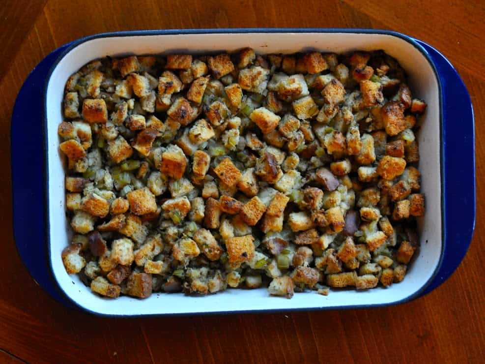 Dad's Plain Bread Stuffing - My Own Sweet Thyme