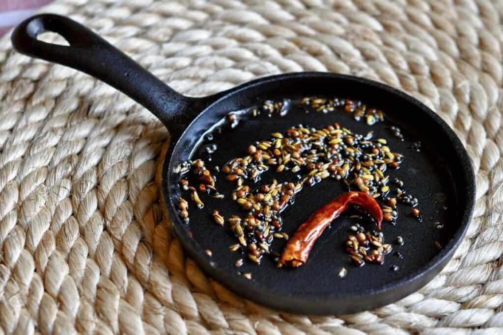 A roasted spice blend of panch phoron, coriander seeds and Chile pepper adds exotic flavor to Lentil Soup.