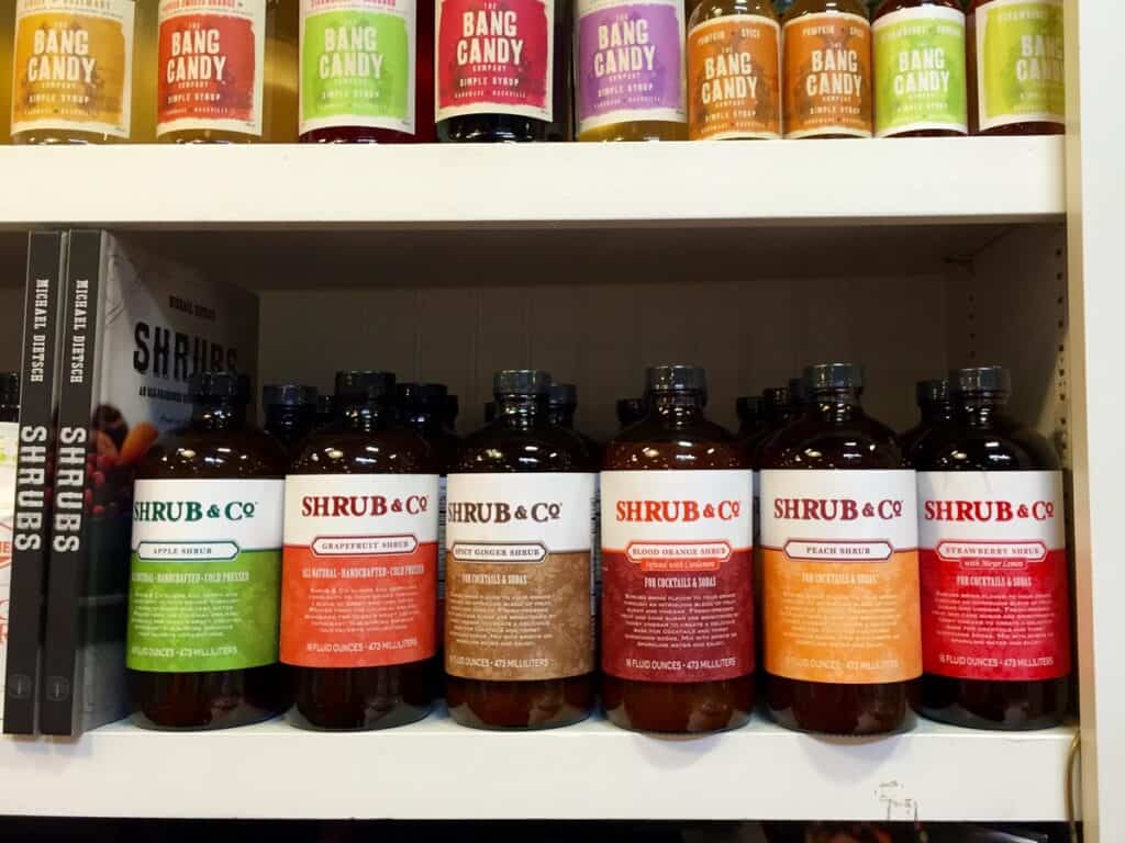 Shrub & Co products for sale at Parker and Otis in Durham, NC.