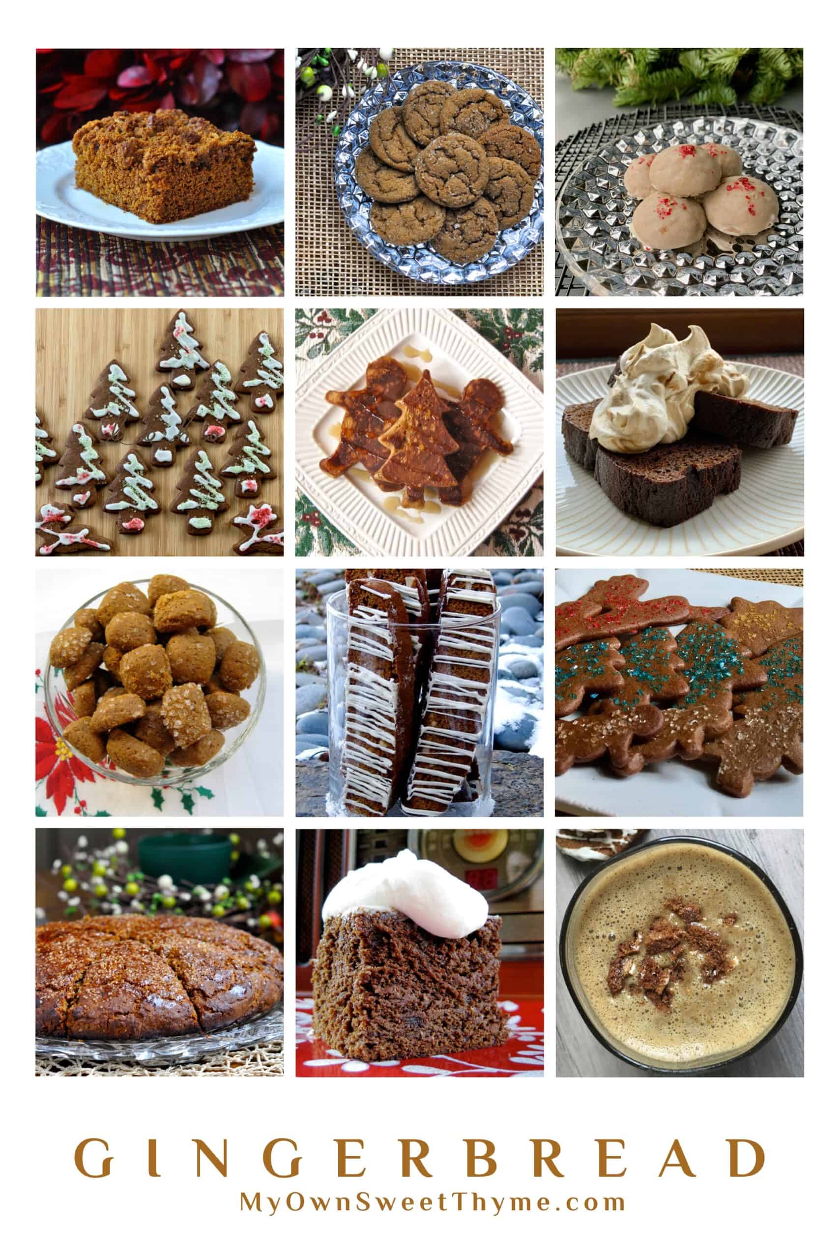 A collage of gingerbread post photos.